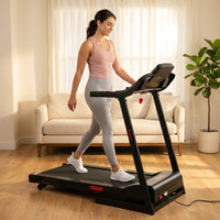 Smart Treadmill Built for Home Fitness, Alloy Steel Frame, Digital Console, Compact Design — Lifestyle