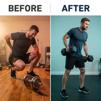 TitanForge Elite Hex 35LB Dumbbell — Before & After
