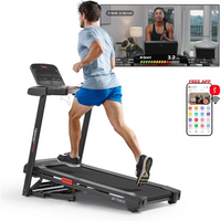 Smart Treadmill Built for Home Fitness, Alloy Steel Frame, Digital Console, Compact Design